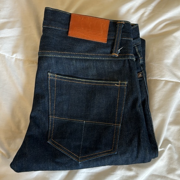 Tellason JOHN GRAHAM MELLOR Slim Straight Selvedge Jeans CONE denim - Picture 5 of 5